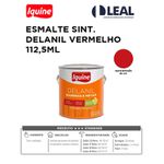 Tinta Esmalte Brilhante Delanil Vermelho 112,5ml - Ref.195204532 - IQUINE