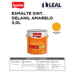 Tinta Esmalte Sintético Alto Brilho Standard Delanil Madeiras e Metais Amarelo 3,0L - Iquine