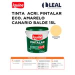 TINTA ACRÍLICA PINTALAR ECO. AMARELO CANÁRIO BALDE 15L IQUINE