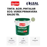 TINTA ACRÍLICA PINTALAR ECO. VERDE PRIMAVERA BALDE 15L IQUINE