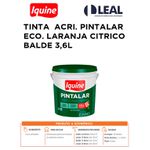 TINTA ACRÍLICA PINTALAR ECO. LARANJA CÍTRICO BALDE 3,6L IQUINE