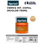 VERNIZ INTERIOR COPAL INCOLOR 750ML HIPERLACK