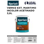 VERNIZ EXTERIOR E INTERIOR MARITIMO INCOLOR ACETINADO 3,0L HIPERLACK