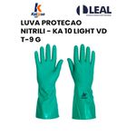 LUVA PROTEÇÃO NITRILI - KA 10 LIGHT VERDE T-9 G KALIPSO