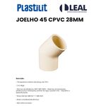 JOELHO 45 CPVC 28MM PLASTILIT