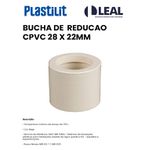 BUCHA DE REDUCAO CPVC DN 28X22MM PLASTILIT