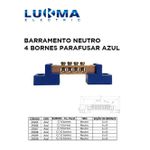 BARRAMENTO NEUTRO COM 4 BORNES PARAFUSAR AZUL LUKMA