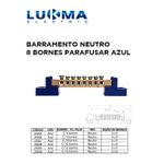 BARRAMENTO NEUTRO COM 8 BORNES PARAFUSAR AZUL LUKMA