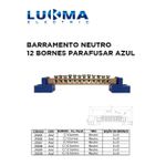 BARRAMENTO NEUTRO COM 12 BORNES PARAFUSAR AZUL LUKMA