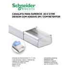 CANALETA BRANCA 20X12X2M SEM DIVISÓRIA COM FITA E COM RETENTOR DEXSON