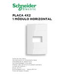 PLACA 4X2 1 MÓDULO HORIZ BRANCO DECOR