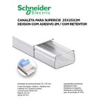 CANALETA BRANCA 25X25X2M SEM DIVISÓRIA COM FITA COM RETENTOR DEXSON