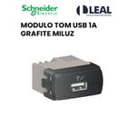 MODULO TOMADA USB 1A GRAFITE MILUZ