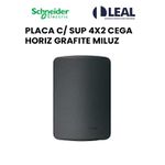 PLACA COM SUPORTE 4X2 CEGA HORIZ GRAFITE MILUZ