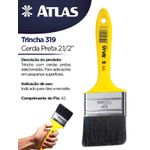 TRINCHA 319 CERDAS PRETAS 2.1/2