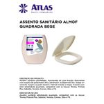 ASSENTO SANITÁRIO ALMOFADO QUADRADO BEGE ATLAS