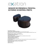 SENSOR DE PRESENÇA EXTERNO FRONTAL PRETO XCONTROL APP EXATRON