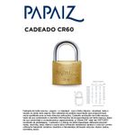 CADEADO CR60 CAIXA PAPAIZ