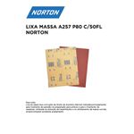 LIXA MASSA A257 P80 COM 50 FOLHAS NORTON