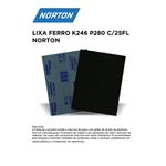 LIXA FERRO K246 P280 COM 25 FOLHAS NORTON