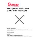 ESPAÇADOR JUNTAPISO 2 MM C/100 CORTAG