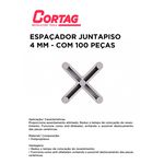 ESPAÇADOR JUNTAPISO 4 MM C/100 CORTAG