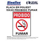 PLACA EM POLIESTIRENO 15X20 PROIBIDO FUMAR