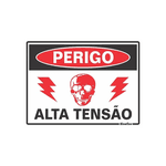 PLACA EM POLIESTIRENL 15X20 PERIGO ALTA TENSÃO