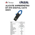 ALICATE AMPERIMETRO ET-3111 DIGITAL CAT3 600V MINIPA