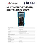 MULTIMETRO ET-2042F DIGITAL CAT3 600V MINIPA