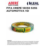 FITA CREPE 18X50 525S AUTOMOTIVA VERDE ADERE