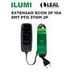 EXTENSÃO ECONÔMICA 2P 10A 8MT PRETO 3TOMADAS 2P ILUMI