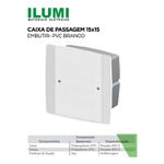 Caixa de Passagem 15×15 – Embutir Branca 15X15 ILUMI