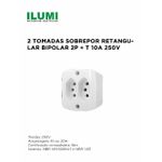 TOMADA EXTERNA 2P+T 10A BRANCO RETANGULAR ILUMI