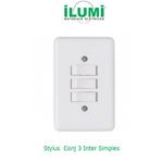 Conjunto 3 Interruptor Simples - Stylus - Ilumi