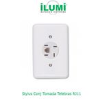 CONJUNTO BRANCO STYLUS 1 TOMADA TELEBRAS RJ11 2551 ILUMI