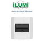 QUADRO DE DISJUNTORES 6DIN EMBUTIR FUMÊ ILUMI
