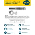 TUBO LIGACAO CROMADO SANFONADO AJUSTÁVEL COM SPUD BLUKIT