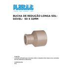 Bucha de Redução Longa Soldável 50X32MM PLASTILIT