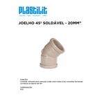 Joelho 45° PVC Marrom Soldável 20MM PLASTILIT