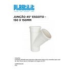 JUNÇÃO 45º SIMPLES ESG 150X150 PLASTILIT