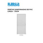 PORTA SANFONADA PVC 0,70 CINZA PLASTILIT
