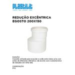 REDUÇÃO EXCÊNTRICA ESGOTO 200X150 PLASTILIT