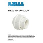 União PVC Branco Roscável 3/4