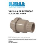 Válvula de Retenção Soldável 40MM PLASTILIT