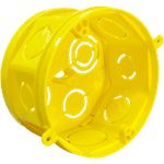 Caixa De Luz Octagonal 4 X 4 Amarela Para Eletroduto Flexivel Plastilit