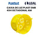 Caixa De Luz Octagonal 4 X 4 Amarela Para Eletroduto Flexivel Plastilit
