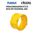 Prolongador para Caixa de Luz Octogonal PVC 4X4 AMARELA PLASTILIT