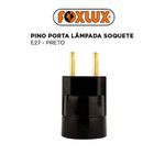 PINO PORTA LAMPADA SOQUETE E27 PRETO FOXLUX