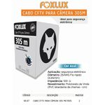 CABO DE REDE CFTV PARA CAMERA CX 305M FOXLUX